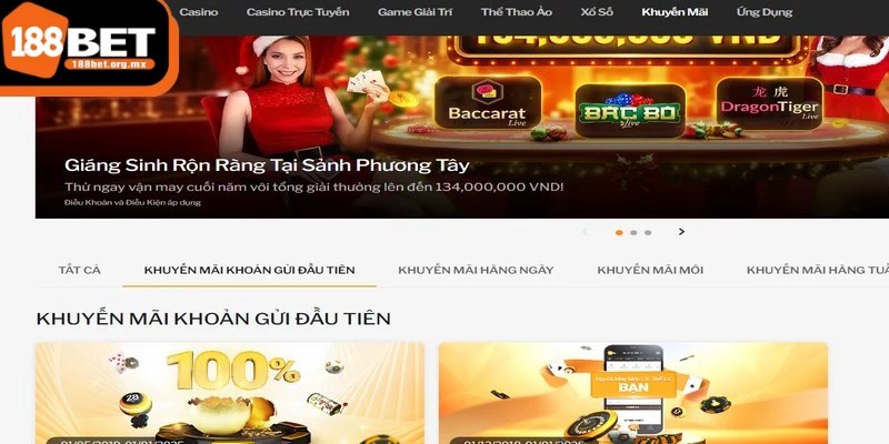Nạp đầu 188BET tặng 199k - Cơ hội trải nghiệm thả ga 4 Chương trình “Nạp đầu 188BET tặng 199k” là một cơ hội không thể bỏ lỡ
